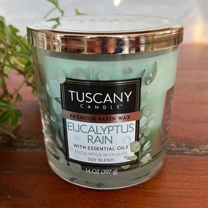 Tuscany Candle eucalyptus rain scented candle